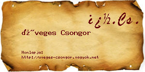 Üveges Csongor névjegykártya