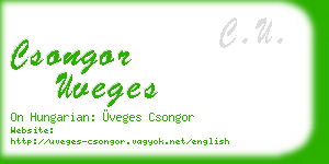 csongor uveges business card