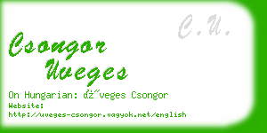 csongor uveges business card